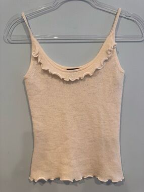 Pure Collection Cashmere Ruffle Cami Tank Size 2